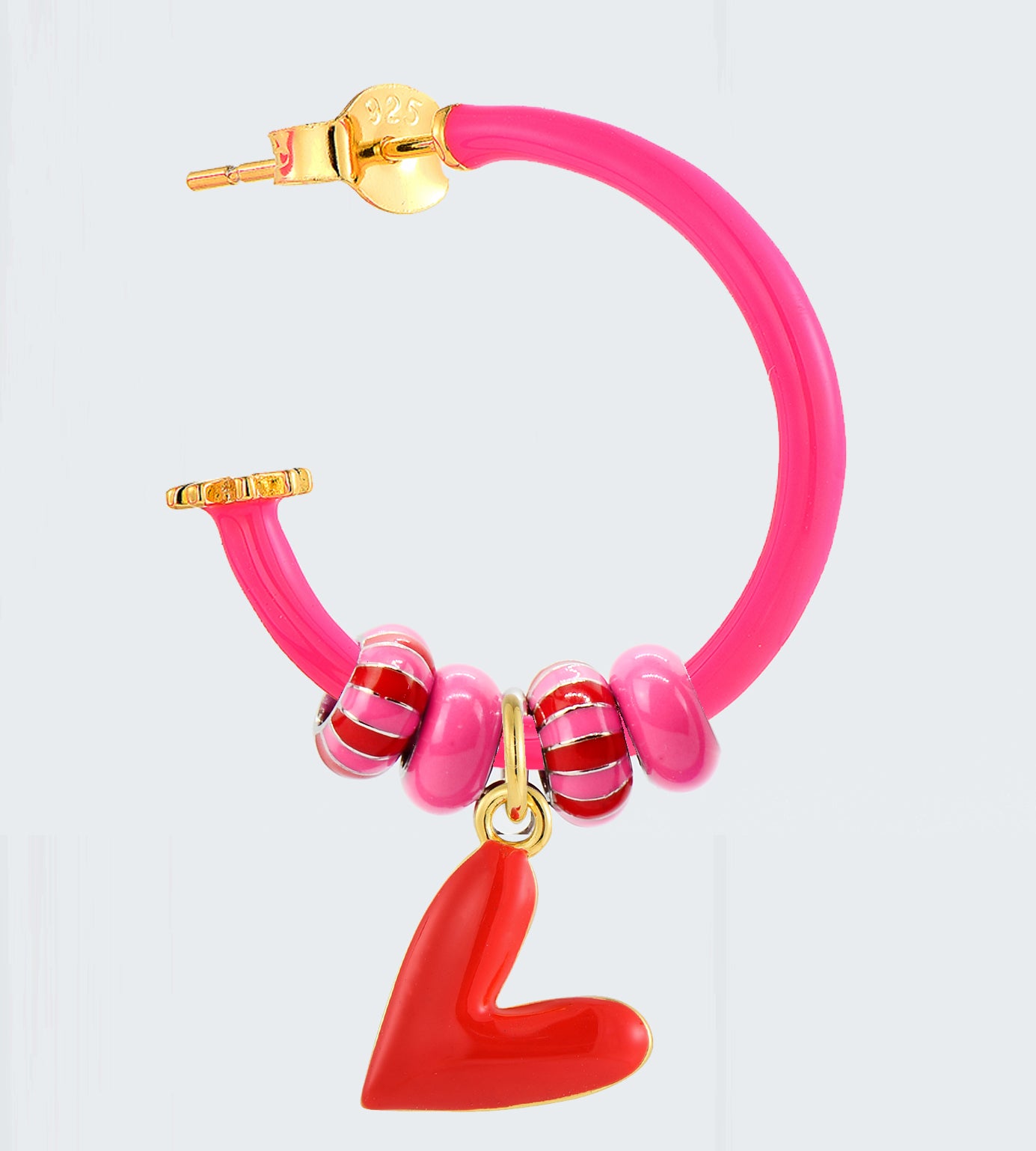 GOLD PINK EARRING