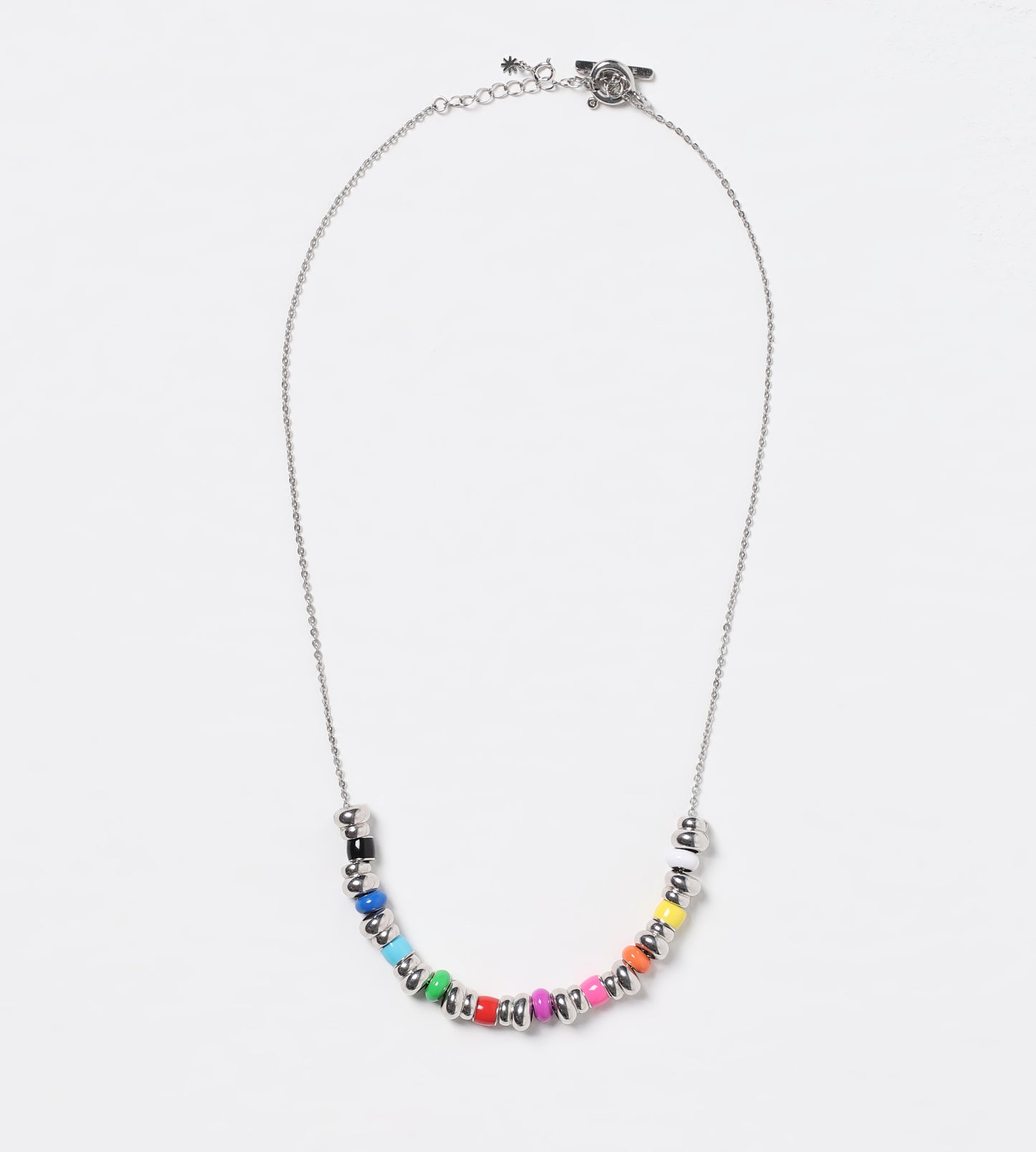 Full Game & Shrooms Beaded Necklace | Enamel Sterling Silver