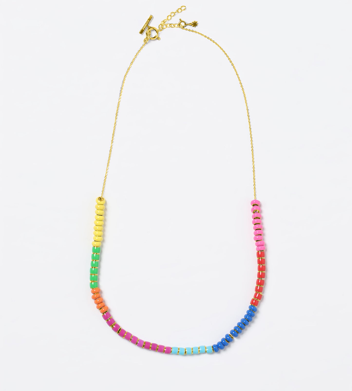 Lalala Beaded Beaded Necklace | Enamel 18k Gold-plated Sterling Silver