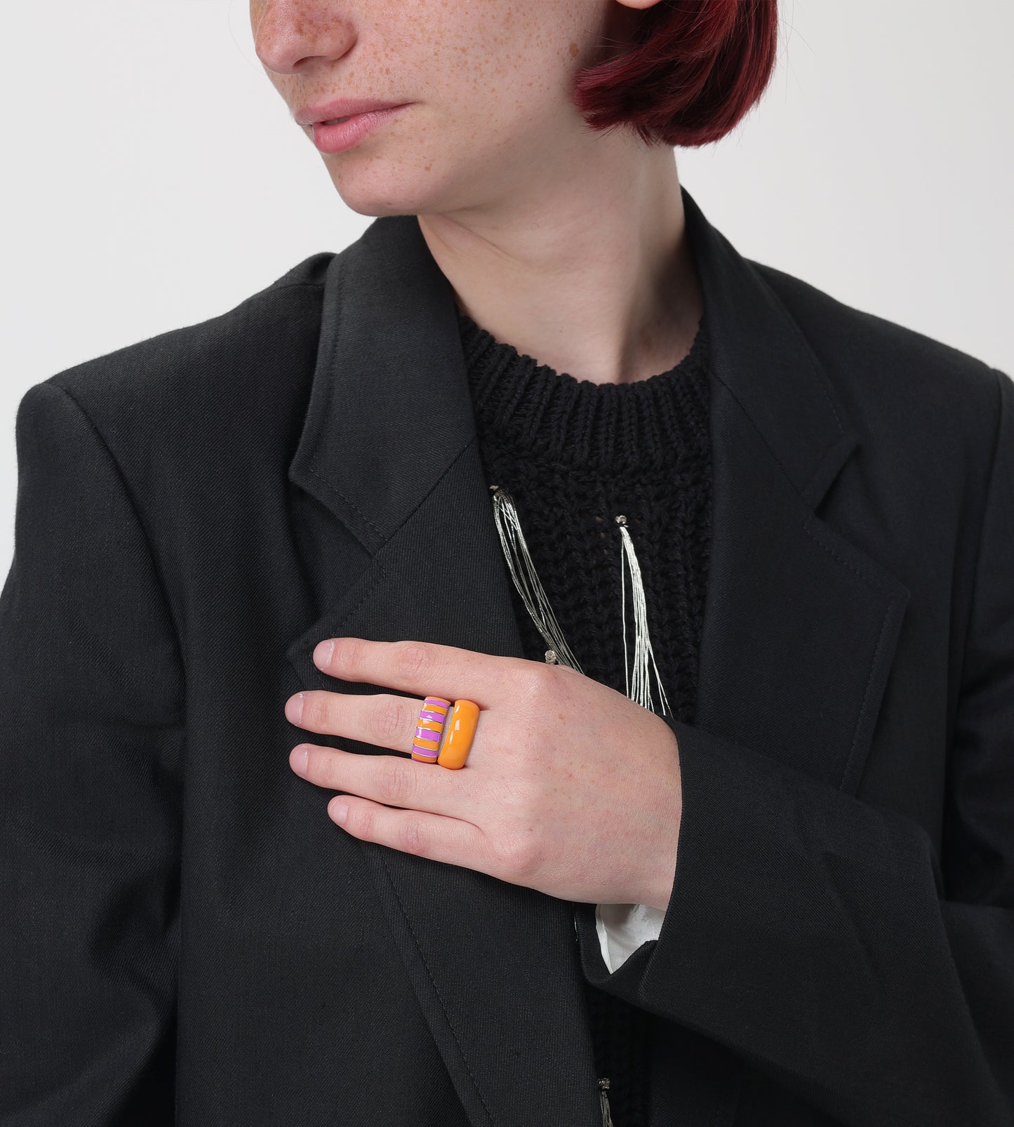 ORANGE & PURPLE THICK RING