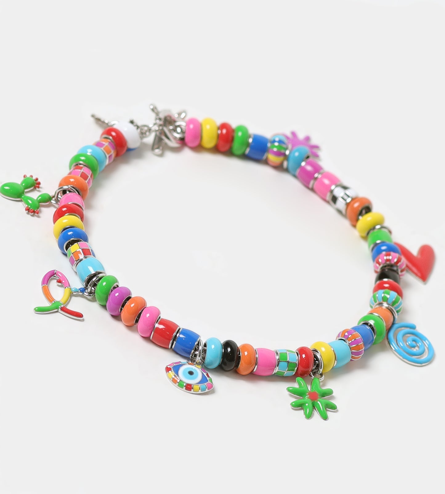 Gimme More Beaded Charm Bracelet | Enamel Sterling Silver