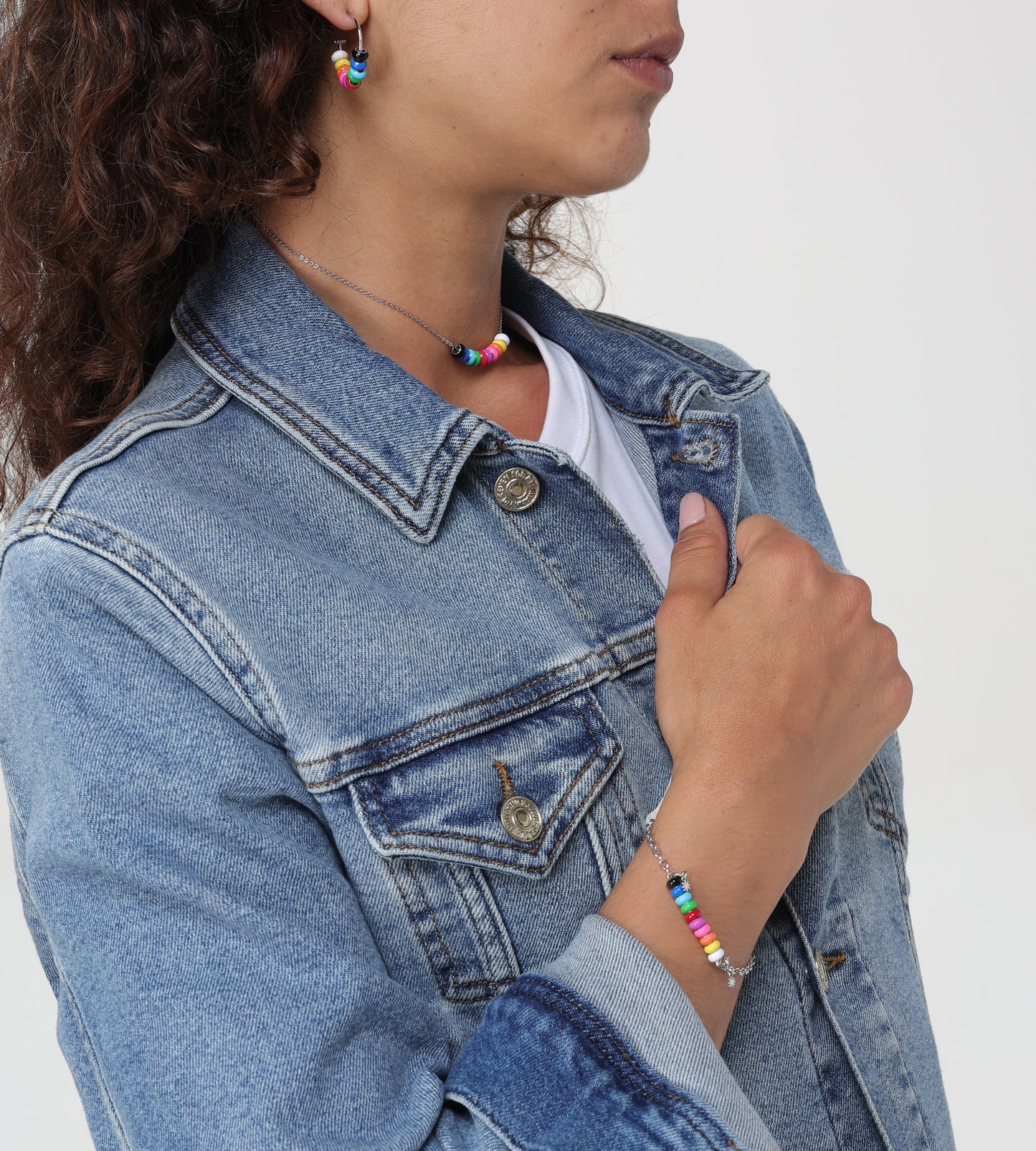 Full Game Beaded Necklace | Enamel 18k Gold-plated Sterling Silver