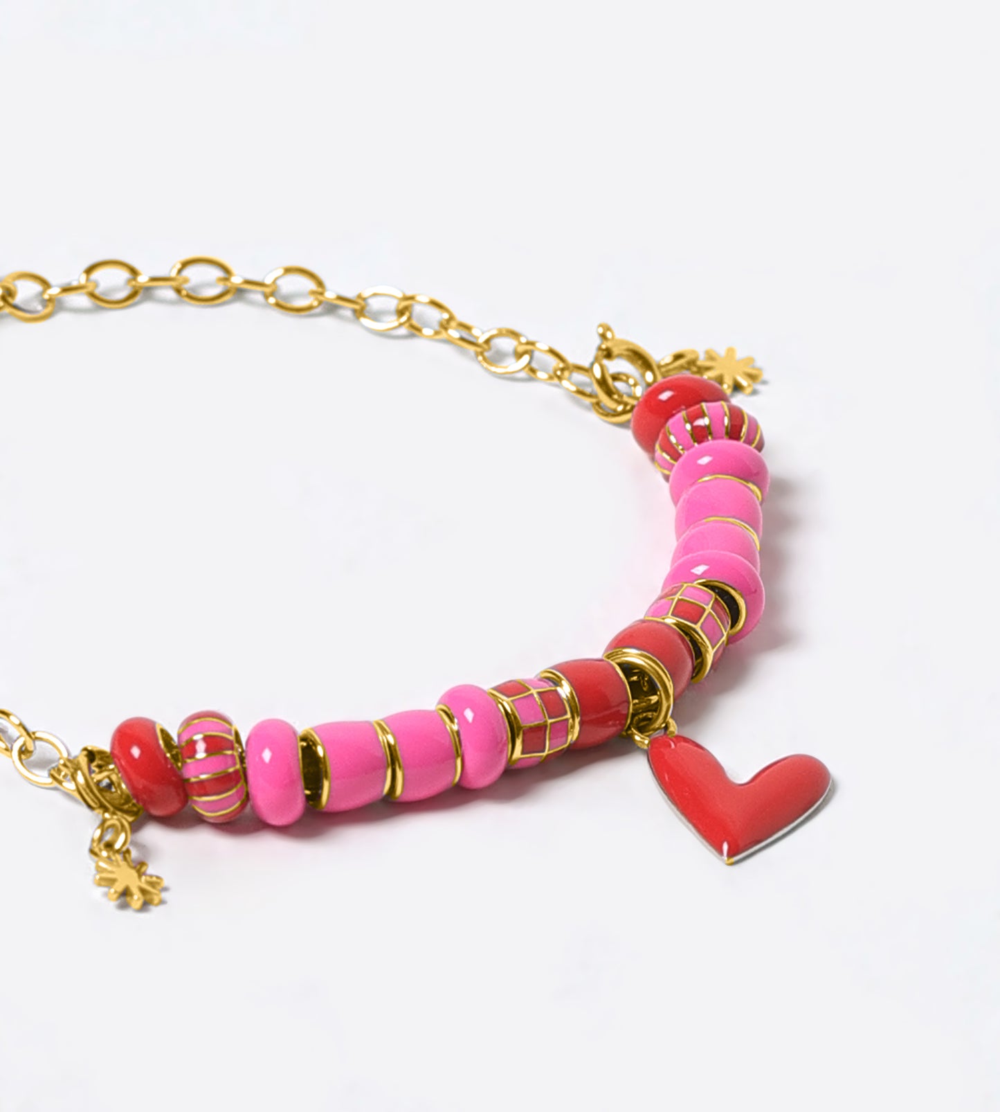 GOLD PINK & RED CHECK CUBE