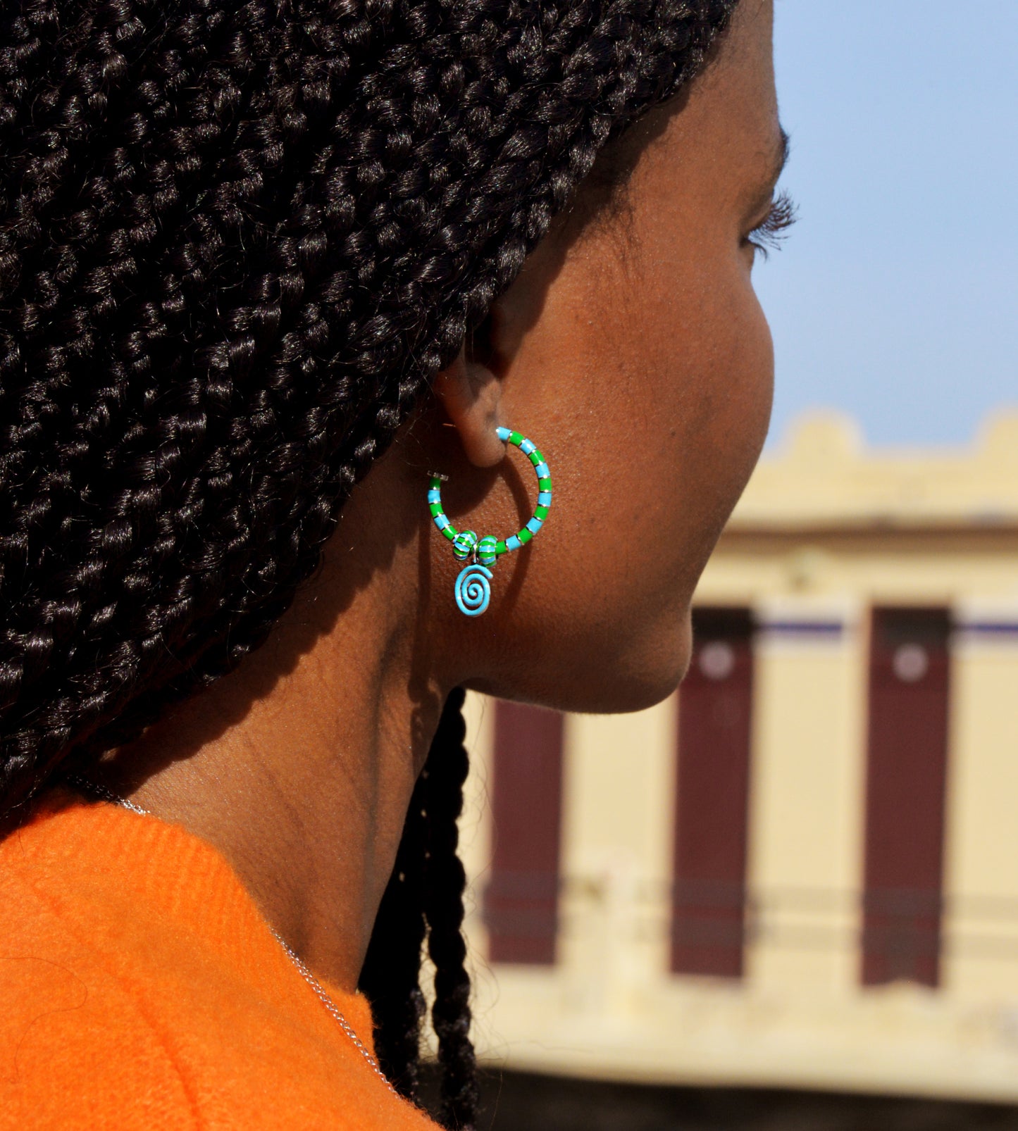 Panta Rei Hoop Earring Mix | Enamel Sterling Silver (Single)