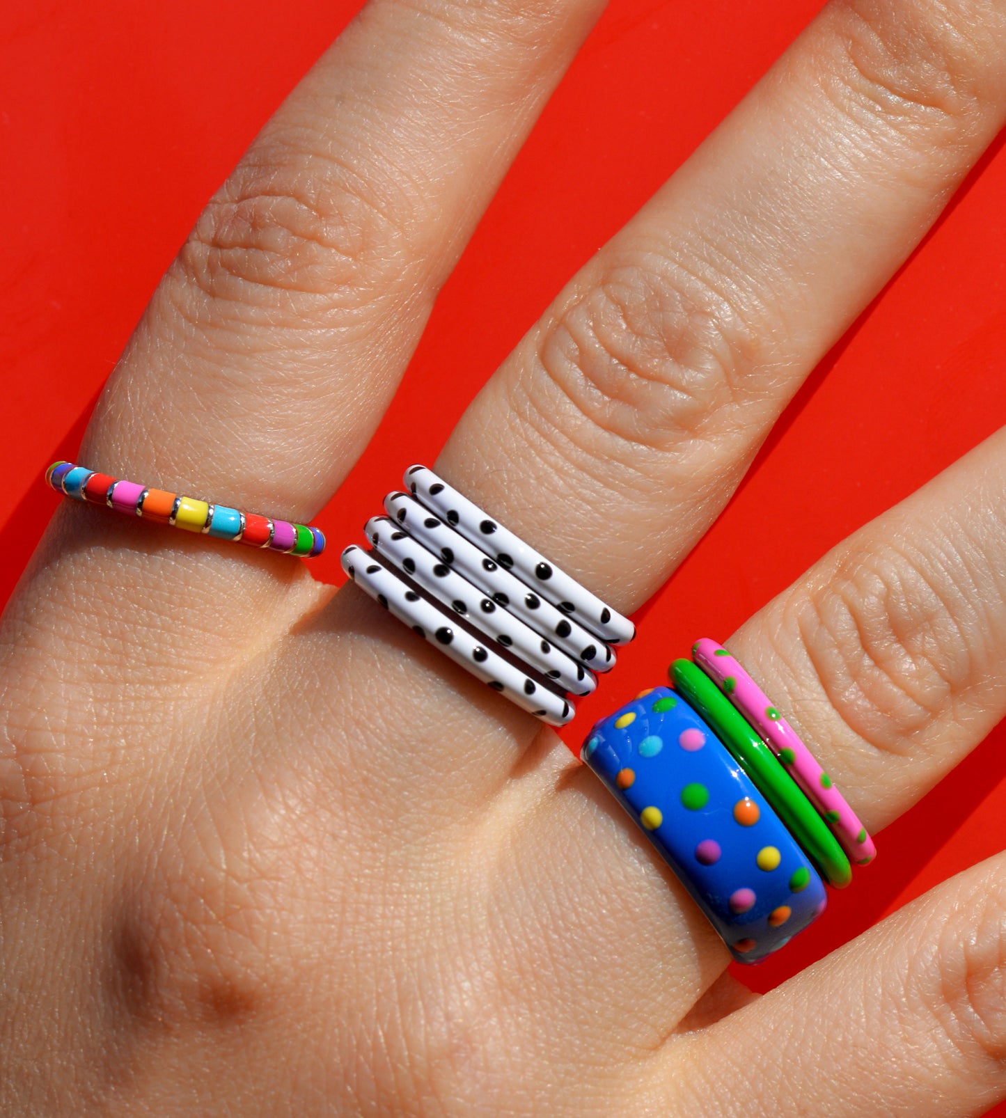 PALLINI MULTICOLOUR THICK RING