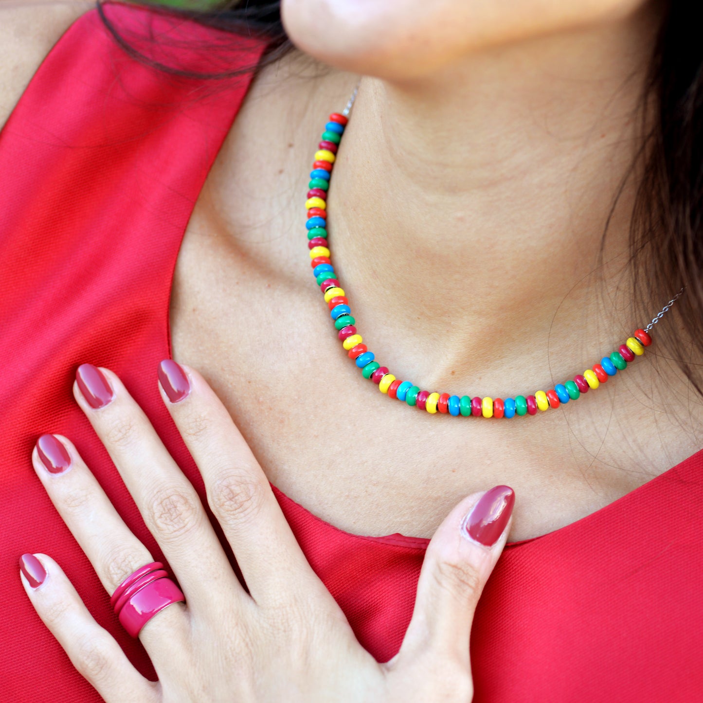 BURGUNDY THICK RING