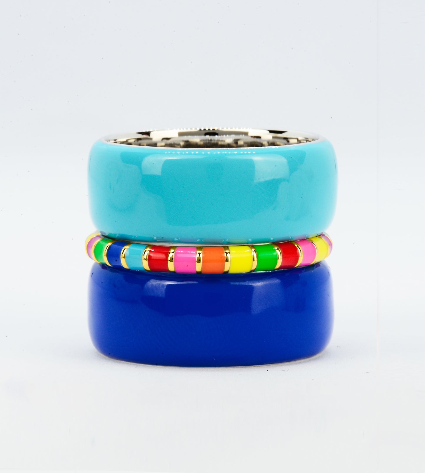 GOLD A RAINBOW IN BETWEEN RING STACK