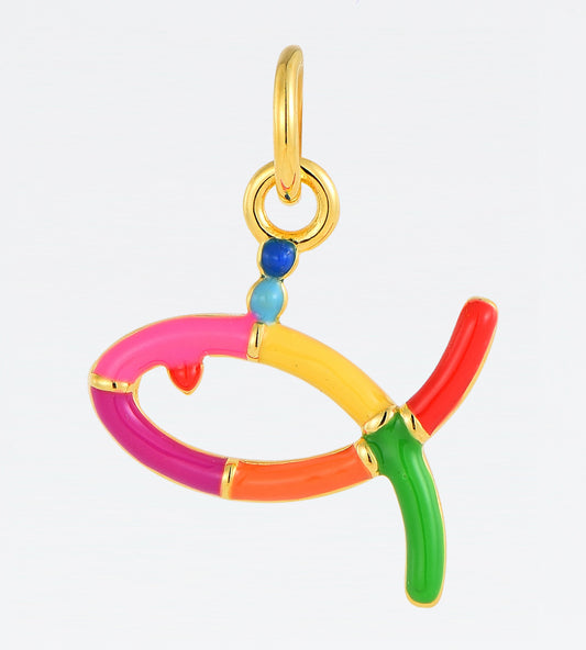 GOLD SWIM 'N' LOVE CHARM