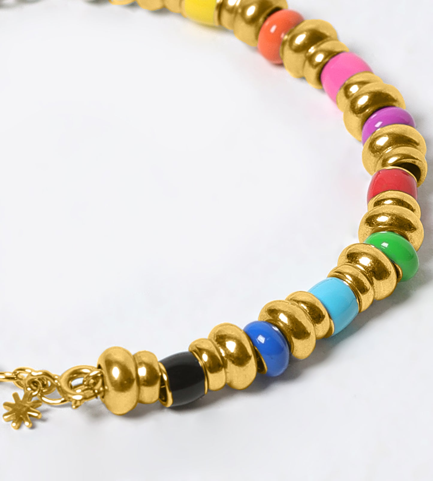 Shroom Bead | Enamel 18k Gold-plated Sterling Silver