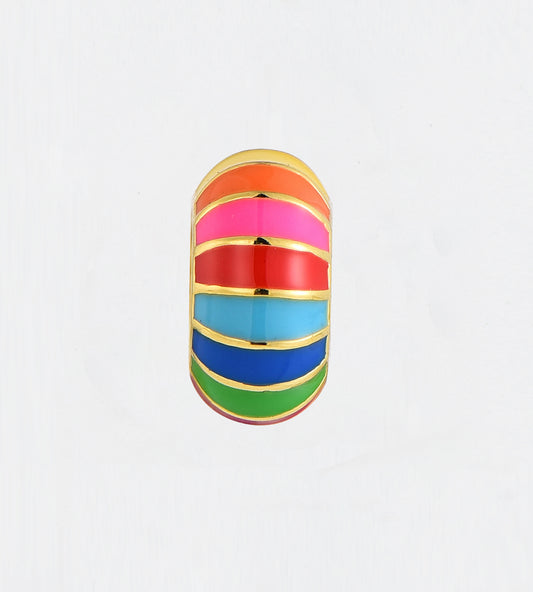 GOLD MULTICOLOUR STRIPED CAPSULE