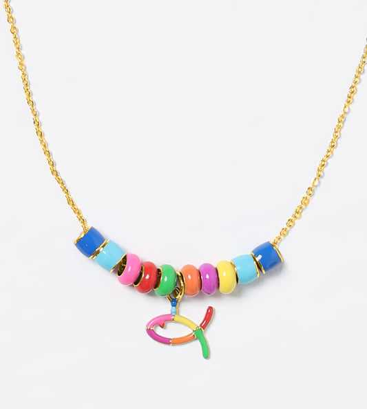 GOLD NEL BLU, DIPINTO DI BLU NECKLACE