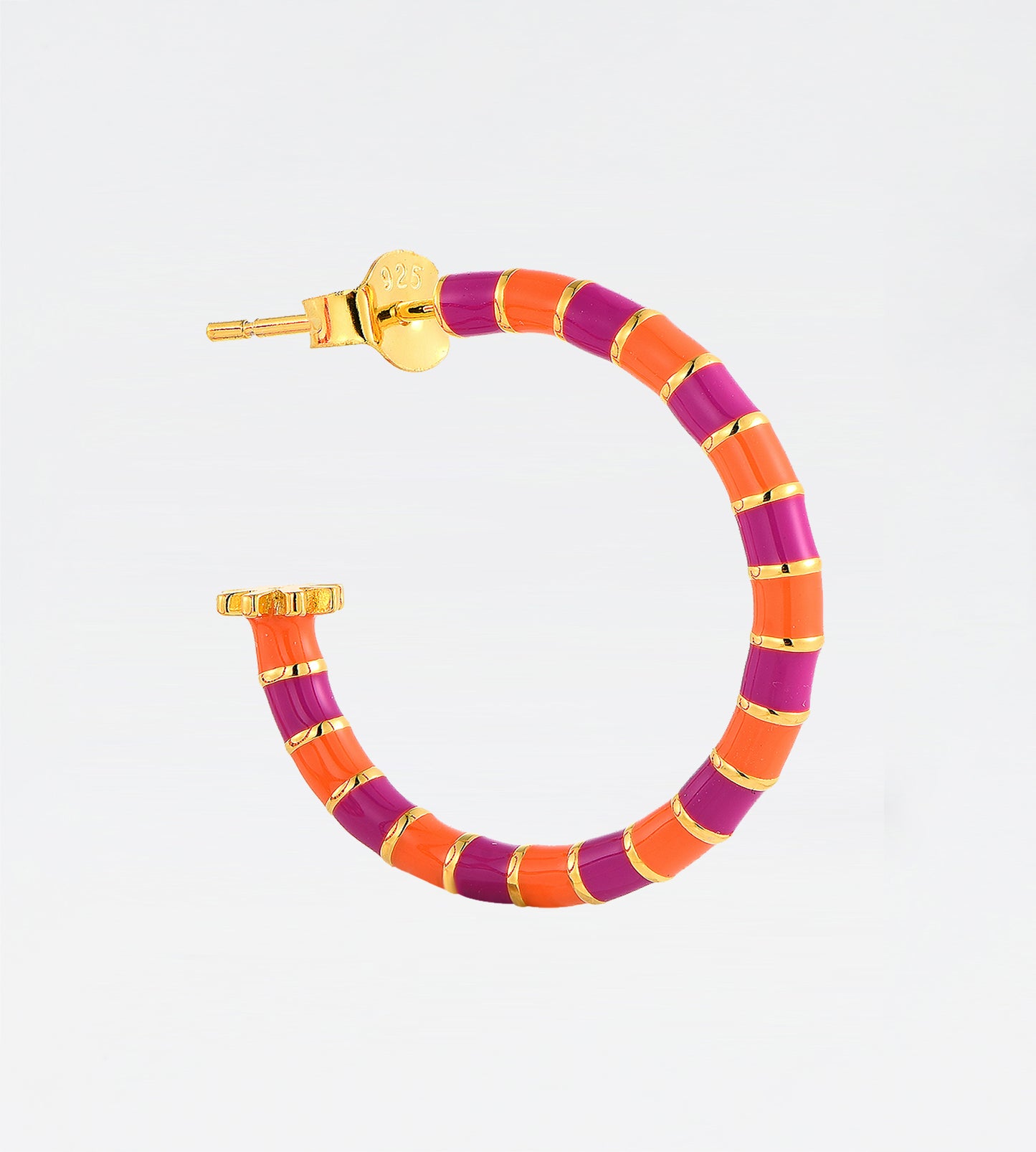GOLD ORANGE & PURPLE EARRING