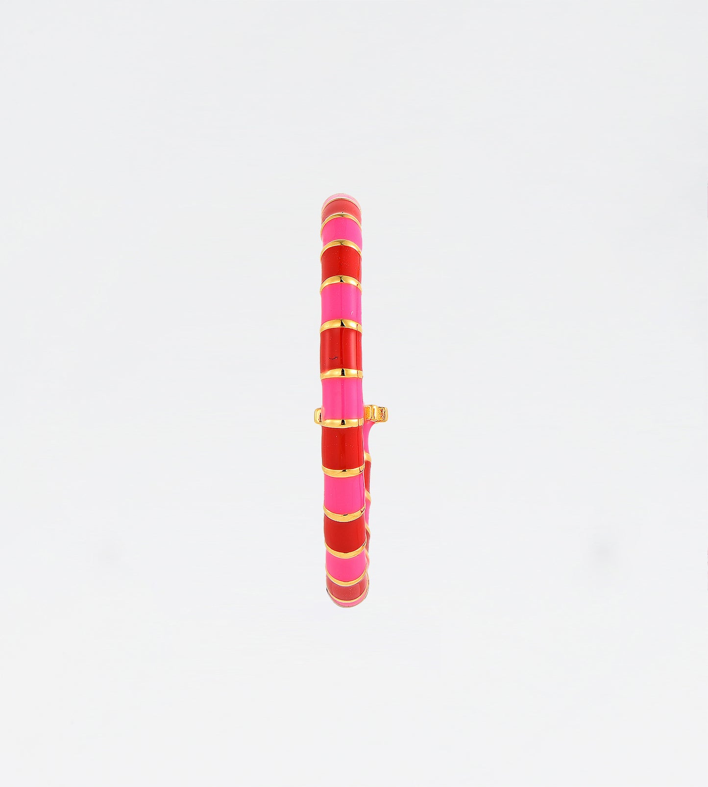 GOLD PINK & RED EARRING
