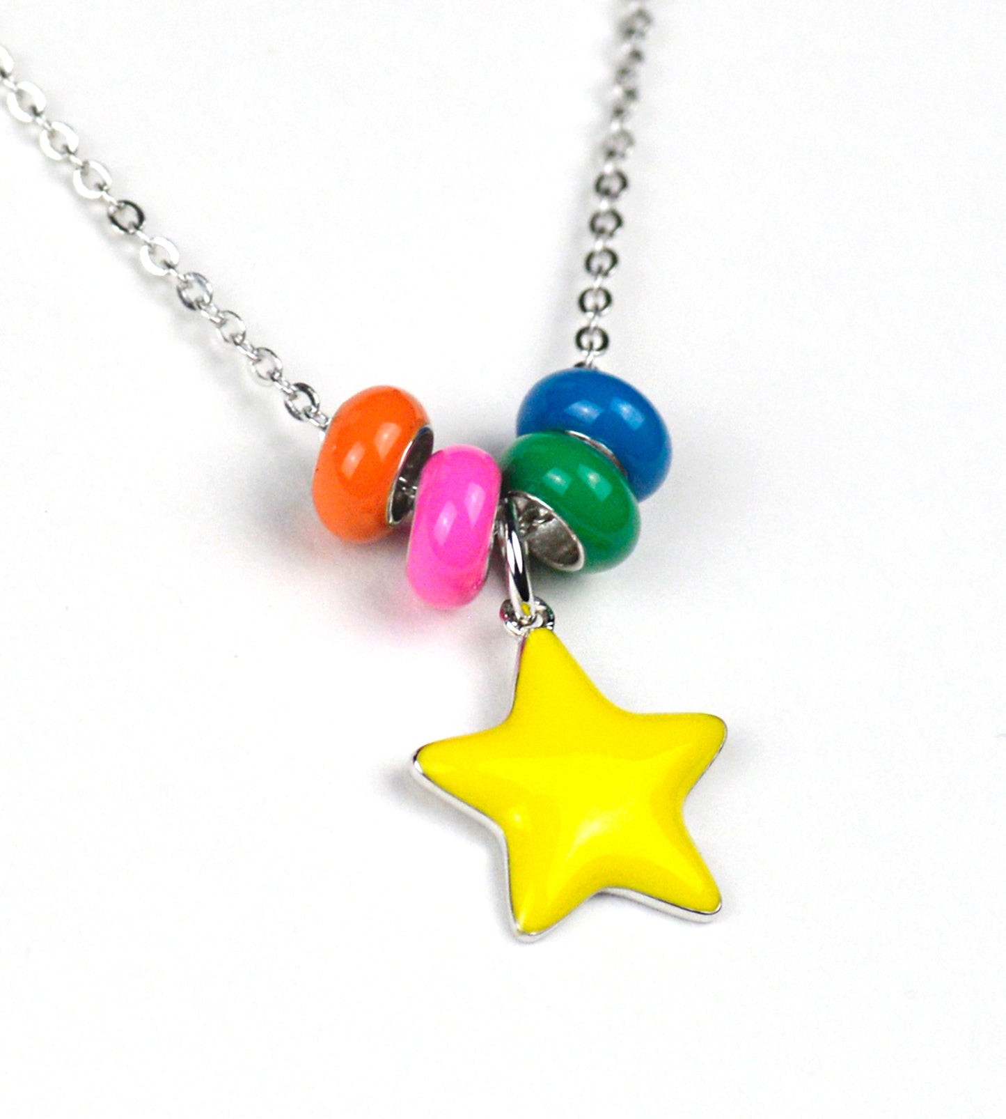 You're a Star Beaded Charm Necklace | Enamel Sterling Silver