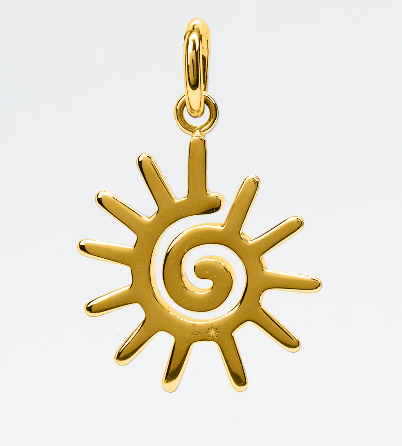 GOLD PAINTED SUN CHARM