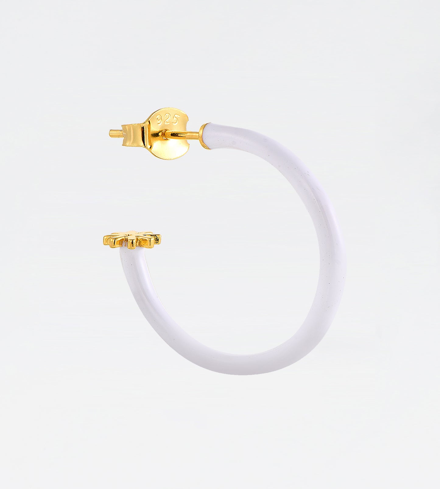 GOLD WHITE EARRING