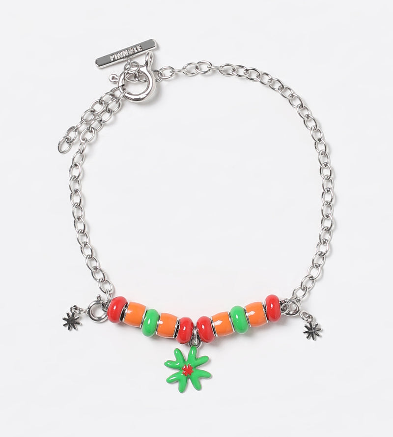 Lucky Me Beaded Charm Bracelet | Enamel Sterling Silver