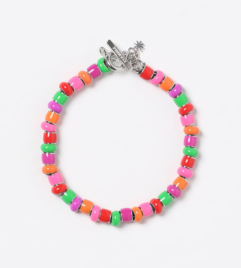Watermelon Beaded Bracelet | Enamel Sterling Silver