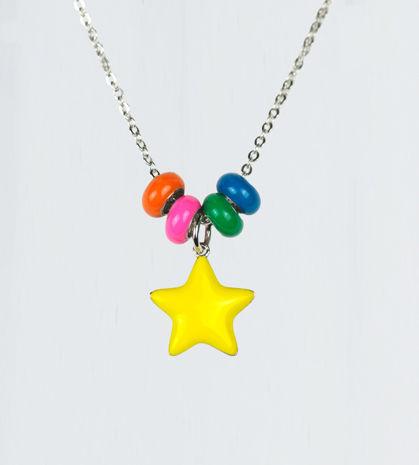 You're a Star Beaded Charm Necklace | Enamel Sterling Silver