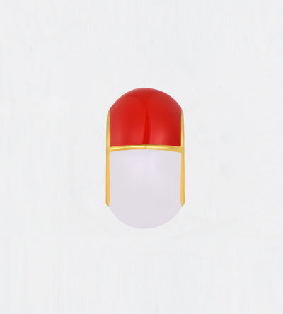 GOLD RED & WHITE CAPSULE