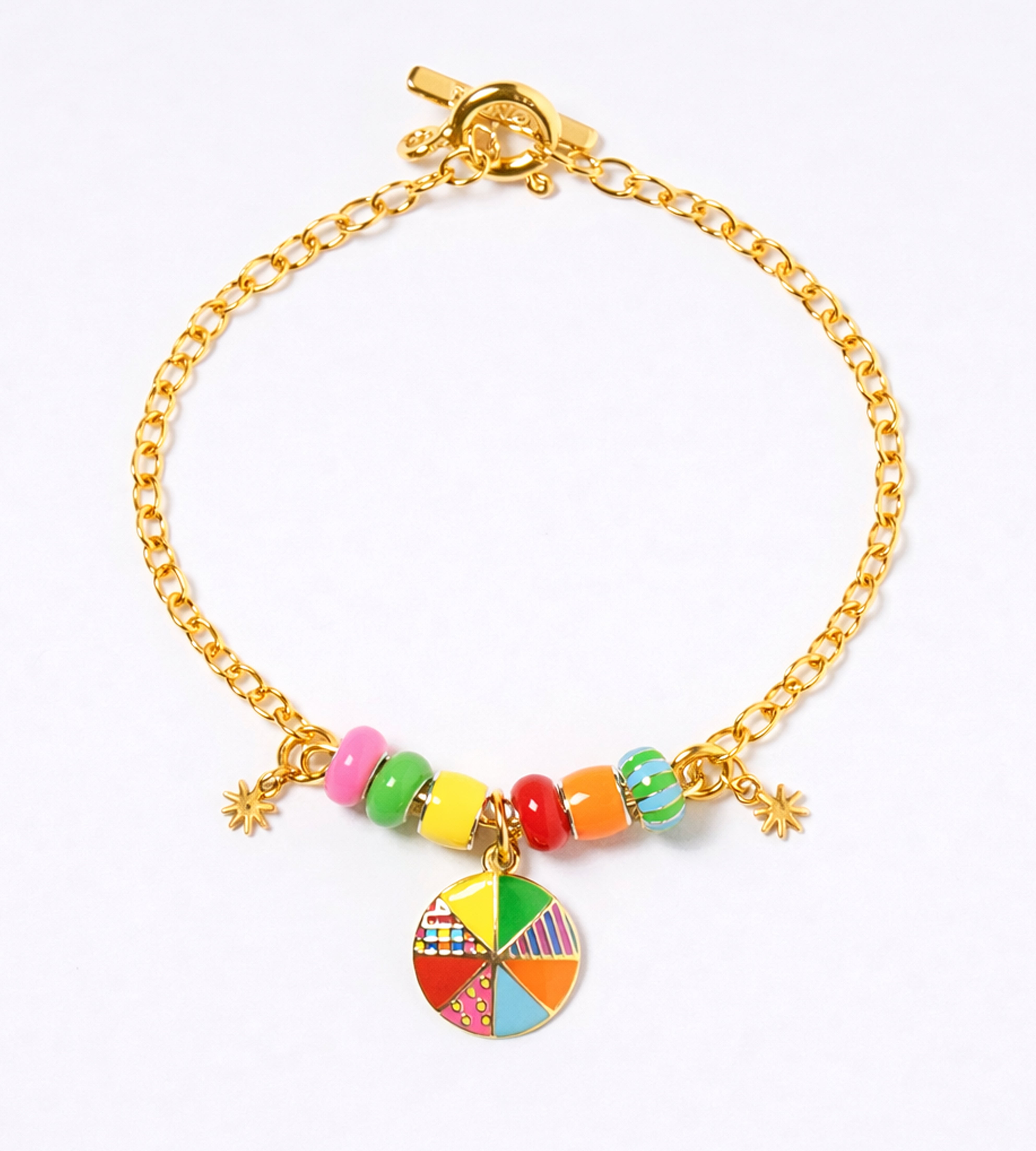 GOLD WHEEL OF FORTUNE BRACELET
