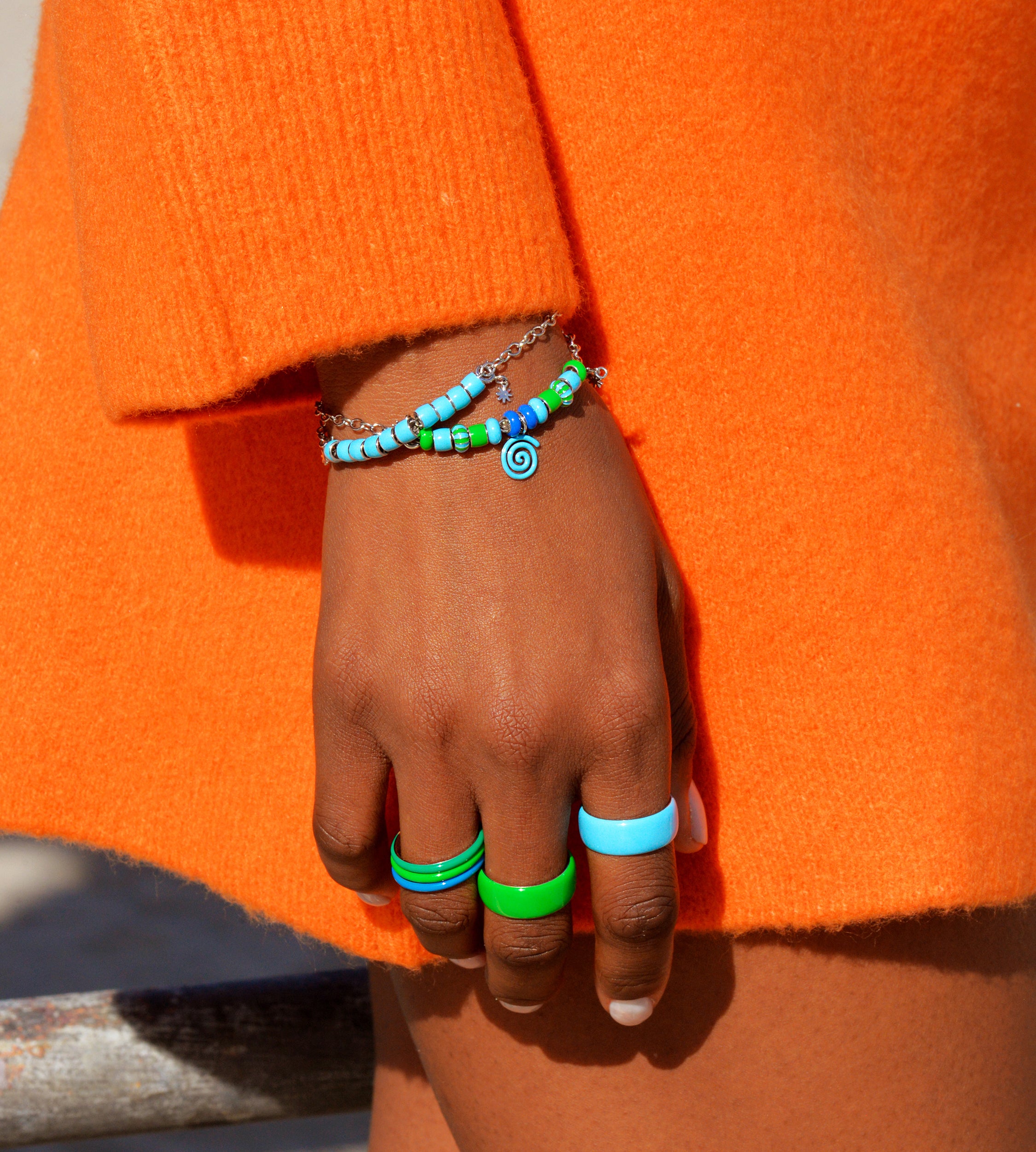 All Celeste Beaded Bracelet | Enamel Sterling Silver