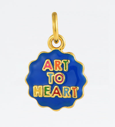GOLD ART TO HEART CHARM
