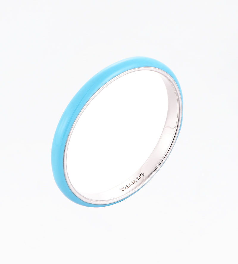 Celeste Thin Ring | Enamel Sterling Silver