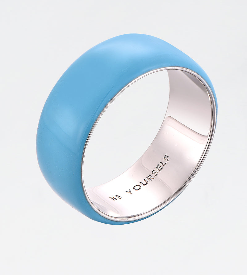 Celeste Thick Ring | Enamel Sterling Silver