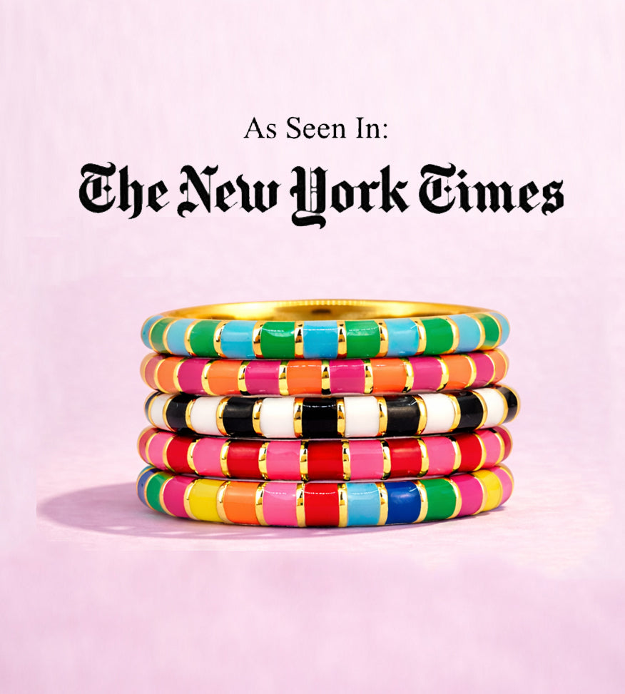 Curious Ring Stack | Enamel Sterling Silver