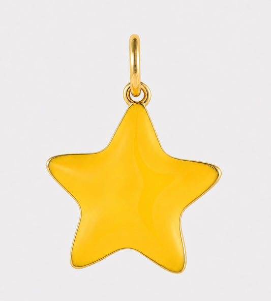 Star Charm | Enamel 18k Gold-plated Sterling Silver
