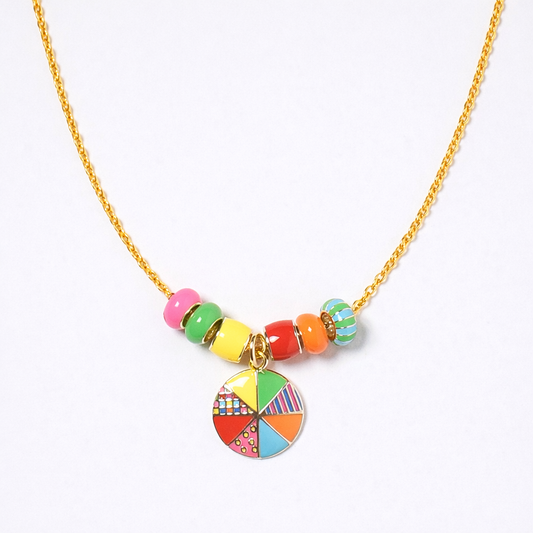 GOLD WHEEL OF FORTUNE NECKLACE