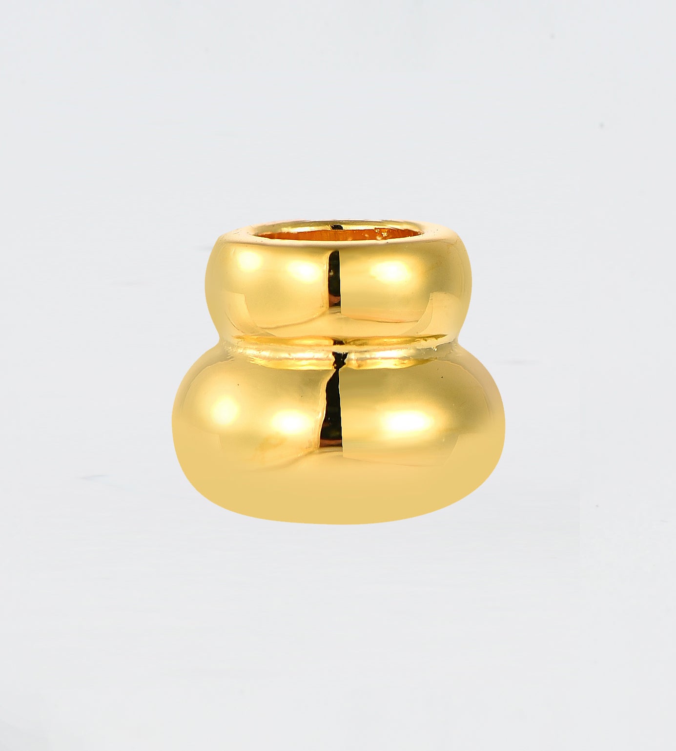 Shroom Bead | Enamel 18k Gold-plated Sterling Silver