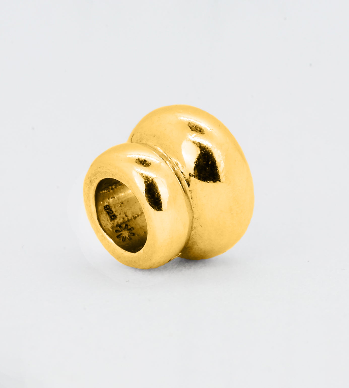 Shroom Bead | Enamel 18k Gold-plated Sterling Silver