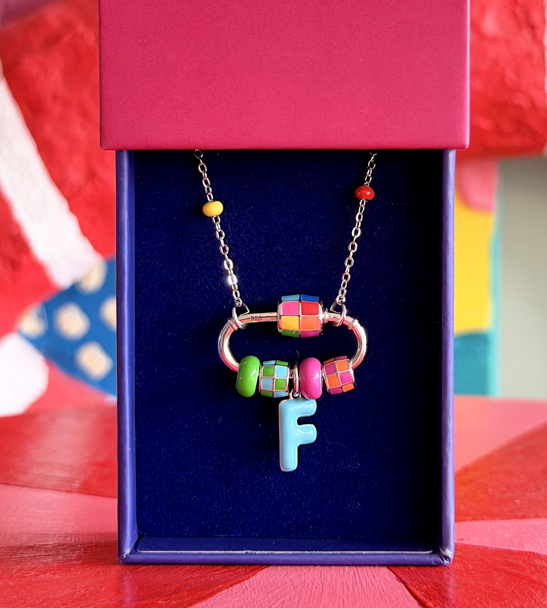 MOSAICO NECKLACE WITH ENAMEL DOTS