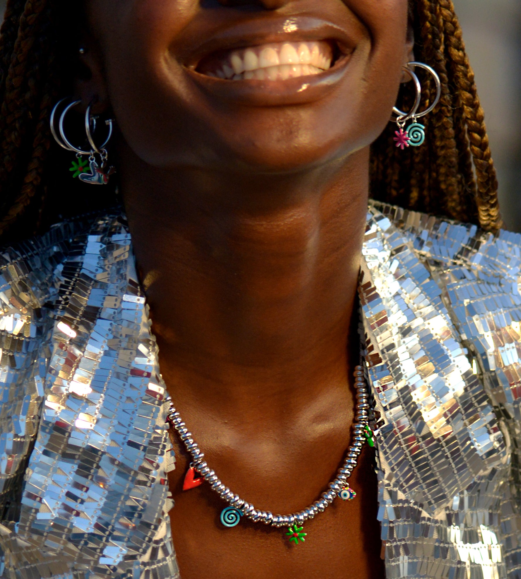 Can't Choose a Charm Beaded Charm Necklace | Enamel 18k Gold-plated Sterling Silver