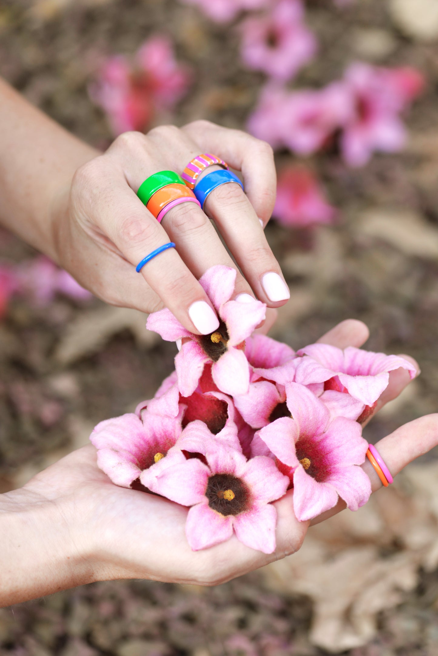 GOLD ORANGE & PURPLE THICK RING