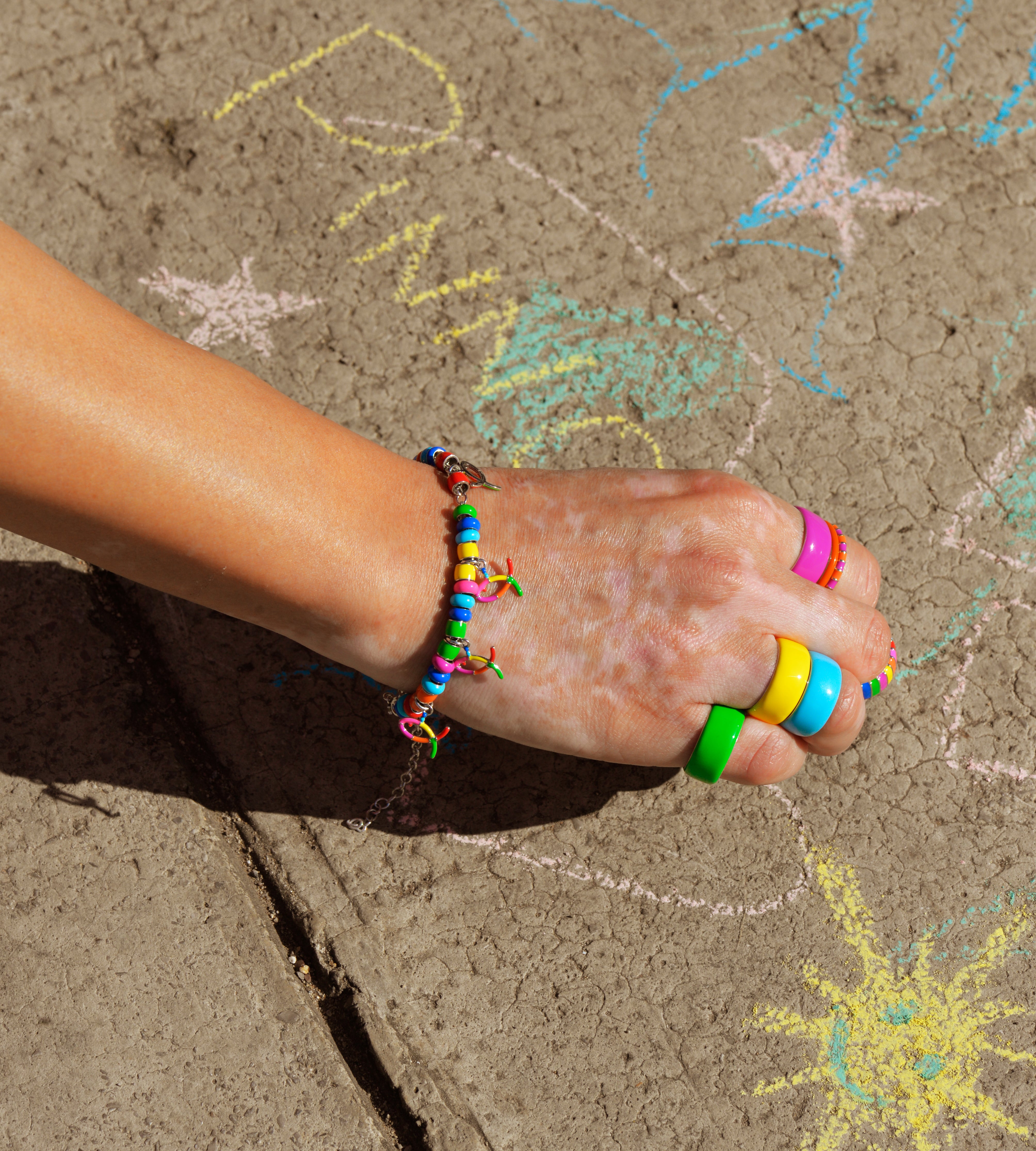 Nel Blu, Dipinto di Blu Beaded Charm Bracelet | Enamel Sterling Silver