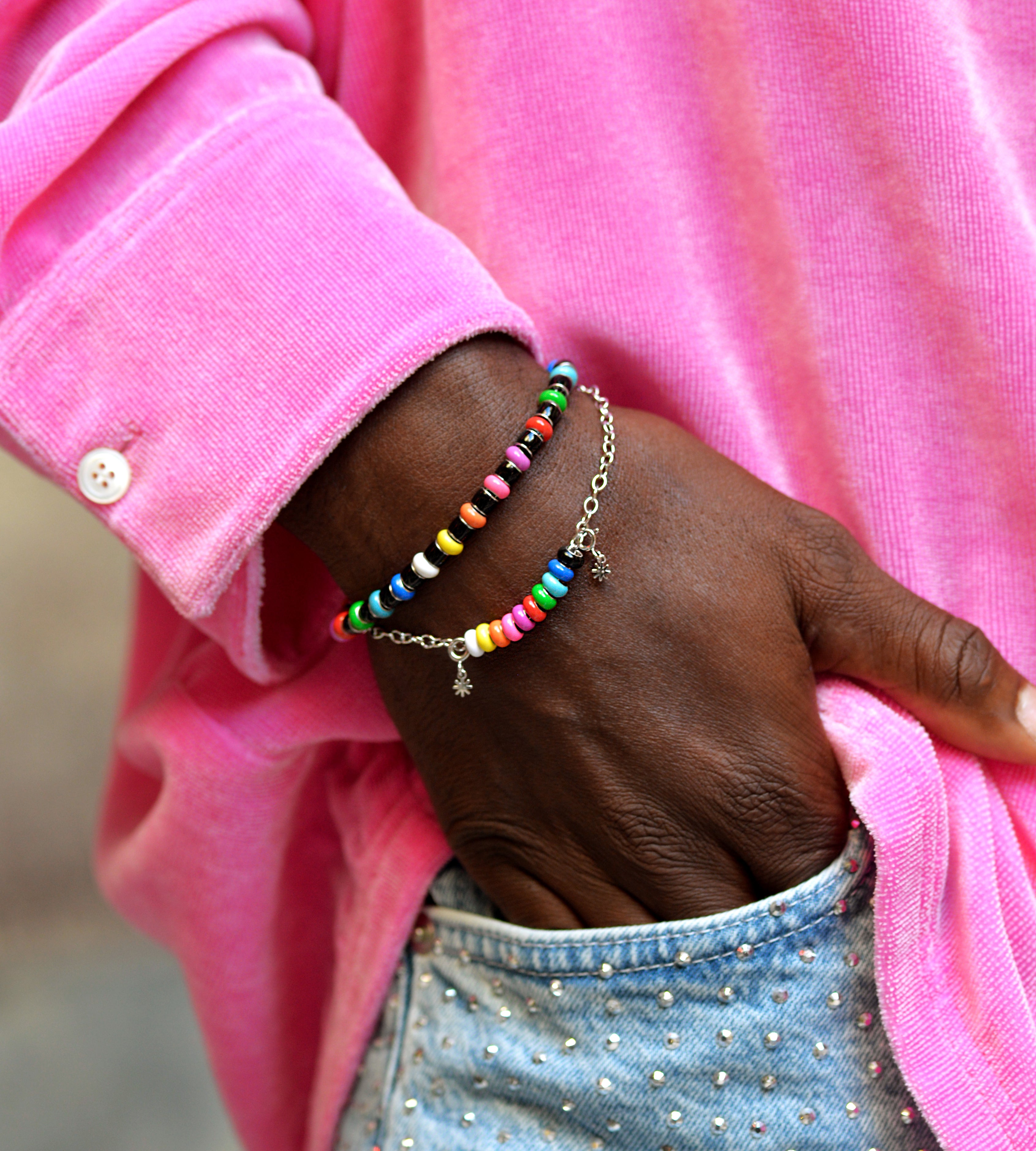 Full Game Beaded Bracelet | Enamel Sterling Silver