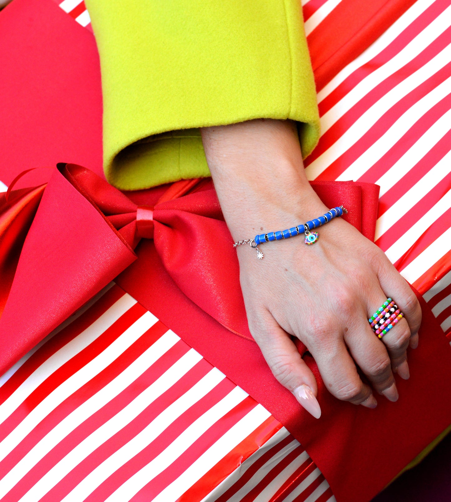 Curious Ring Stack | Enamel Sterling Silver