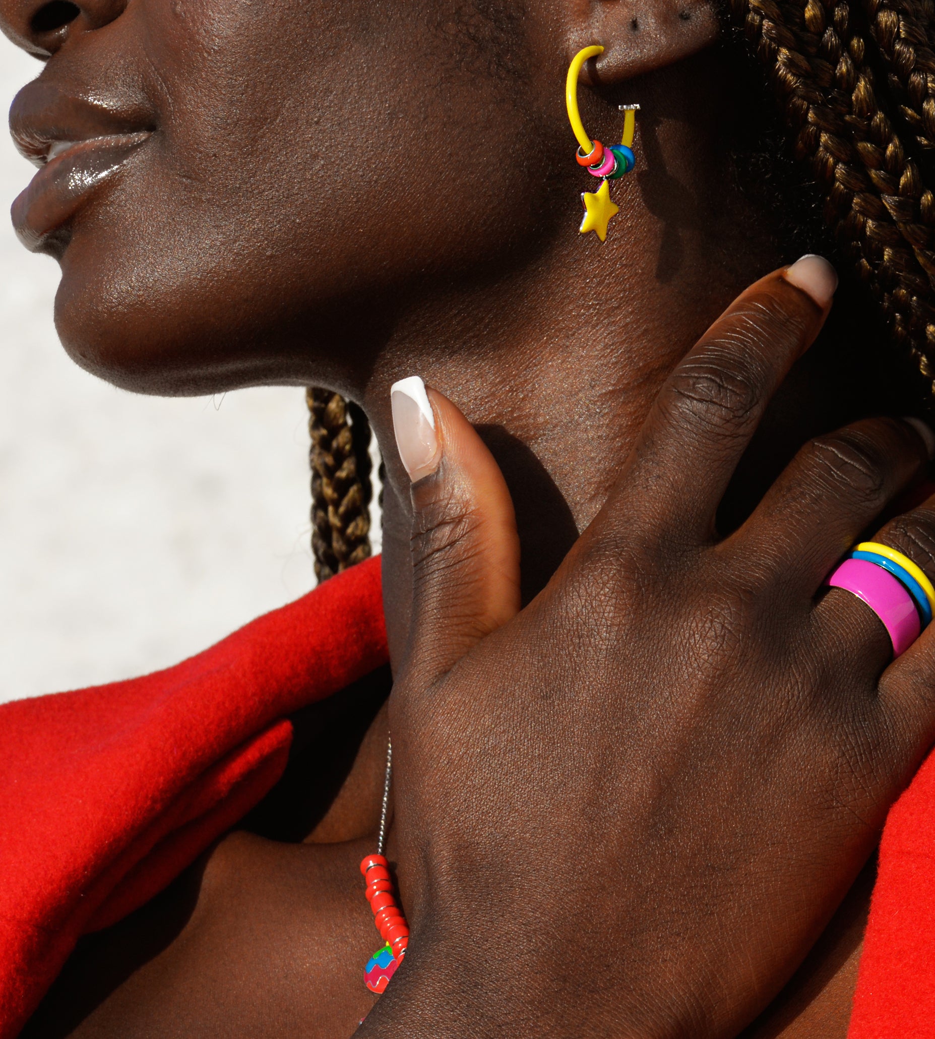 You're a Star Hoop Earring Mix | Enamel Sterling Silver (Single)