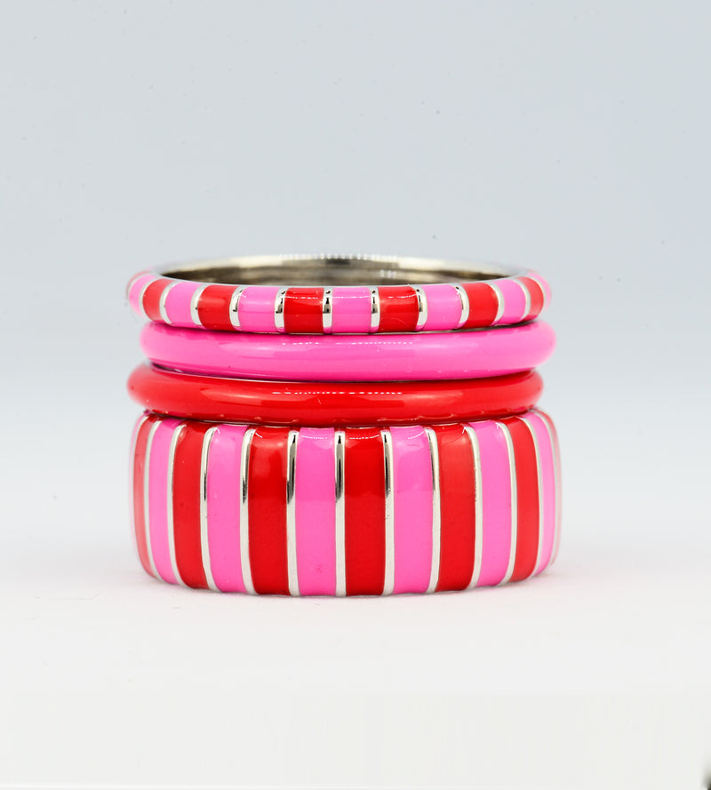 I'm In Love Ring Stack | Enamel Sterling Silver