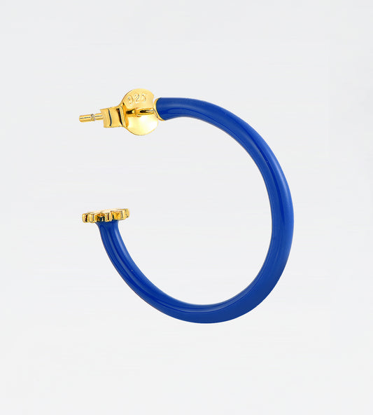 GOLD BLUE EARRING