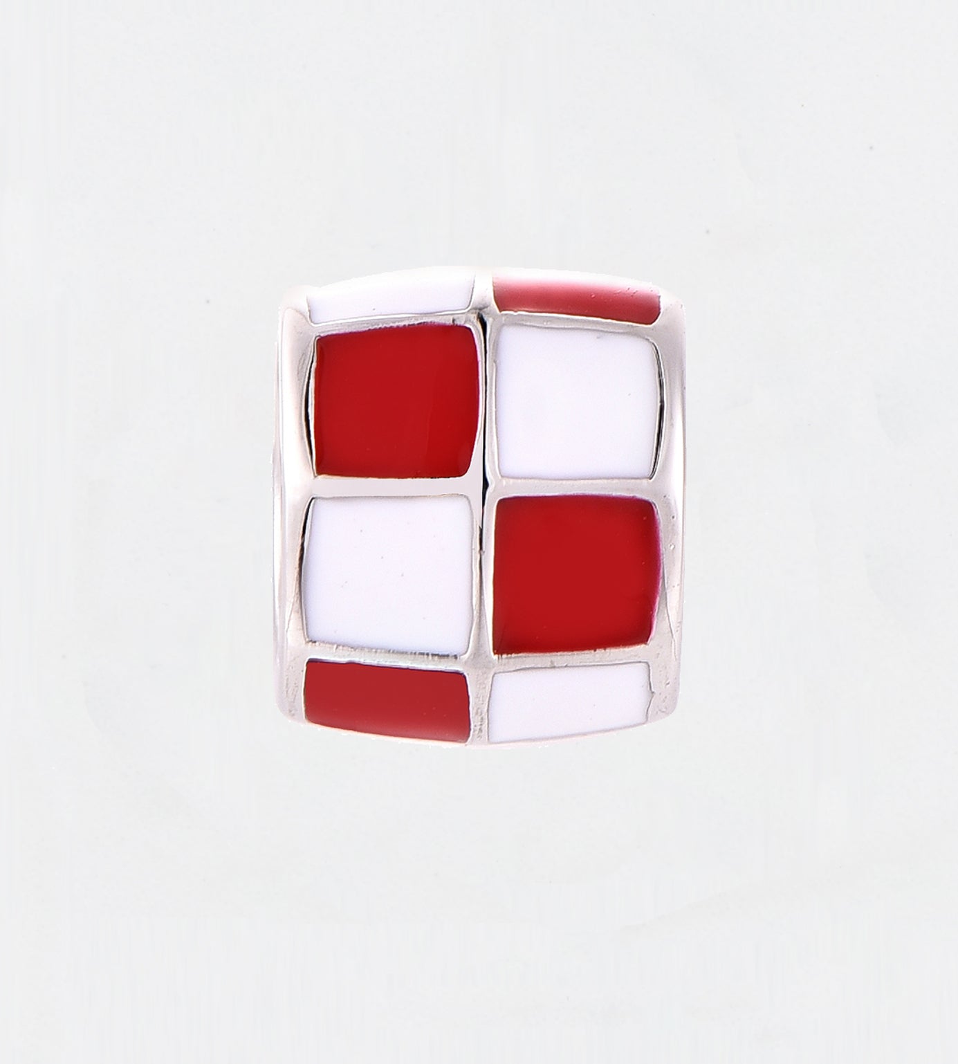 RED & WHITE CHECK CUBE