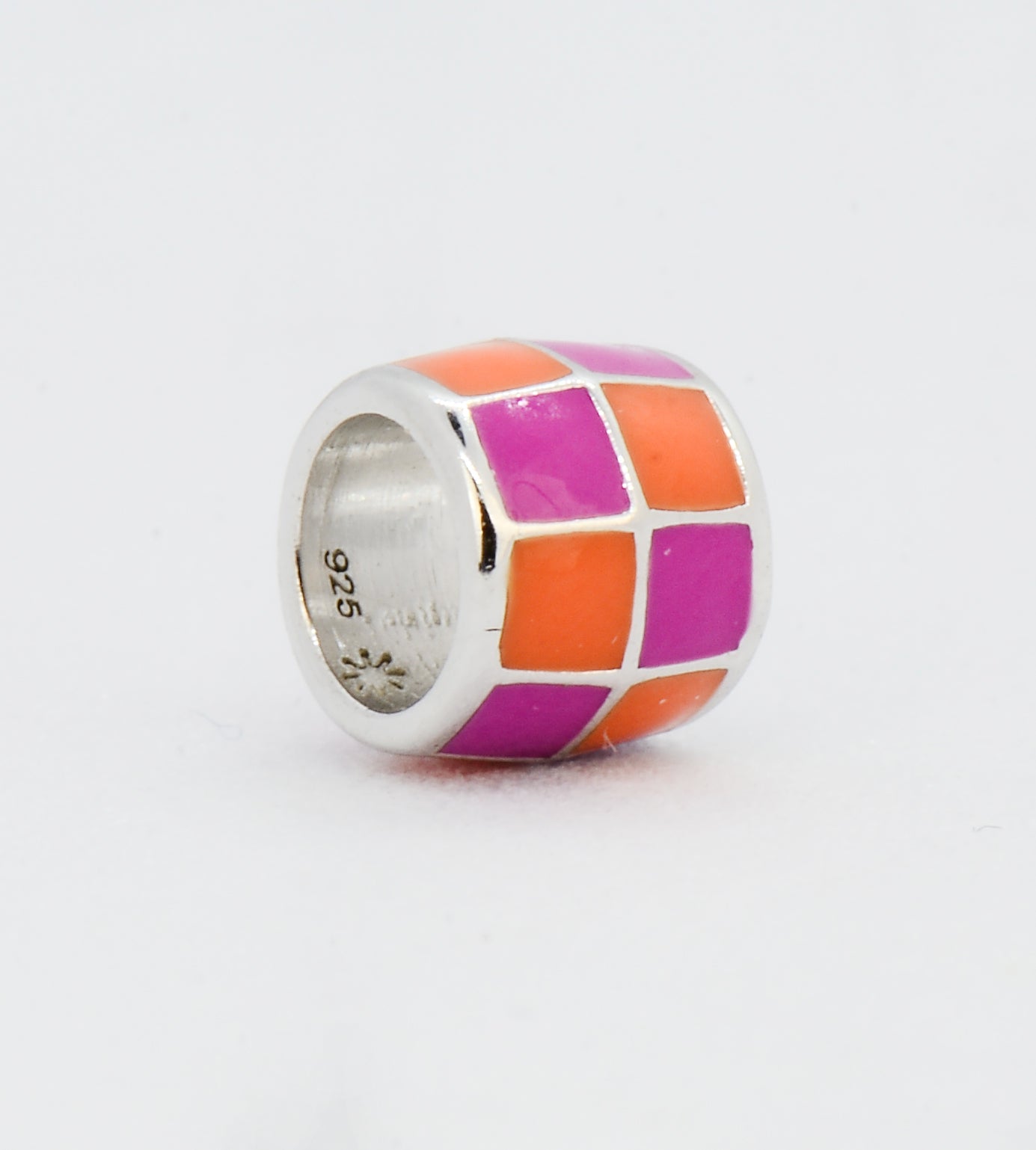 ORANGE & PURPLE CHECK CUBE