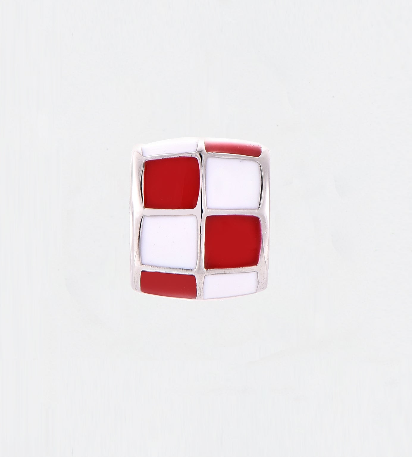 RED & WHITE CHECK CUBE