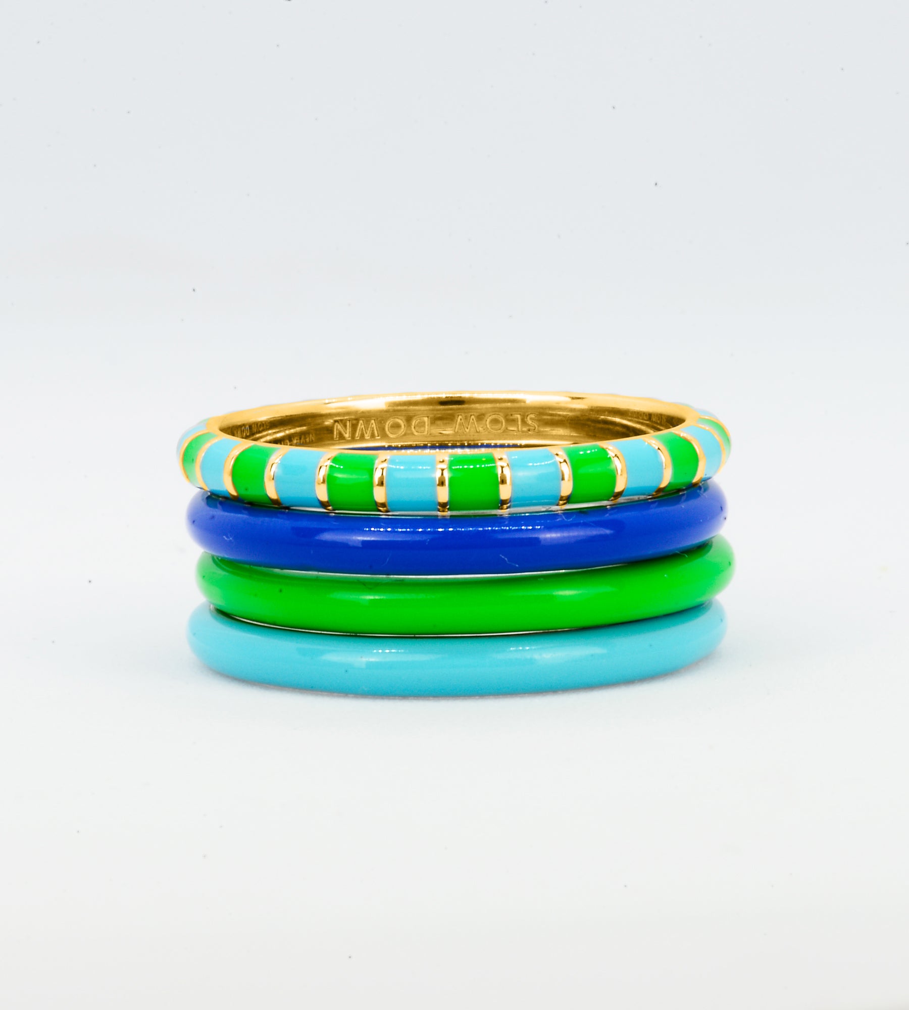 GOLD GONE FISHING RING STACK