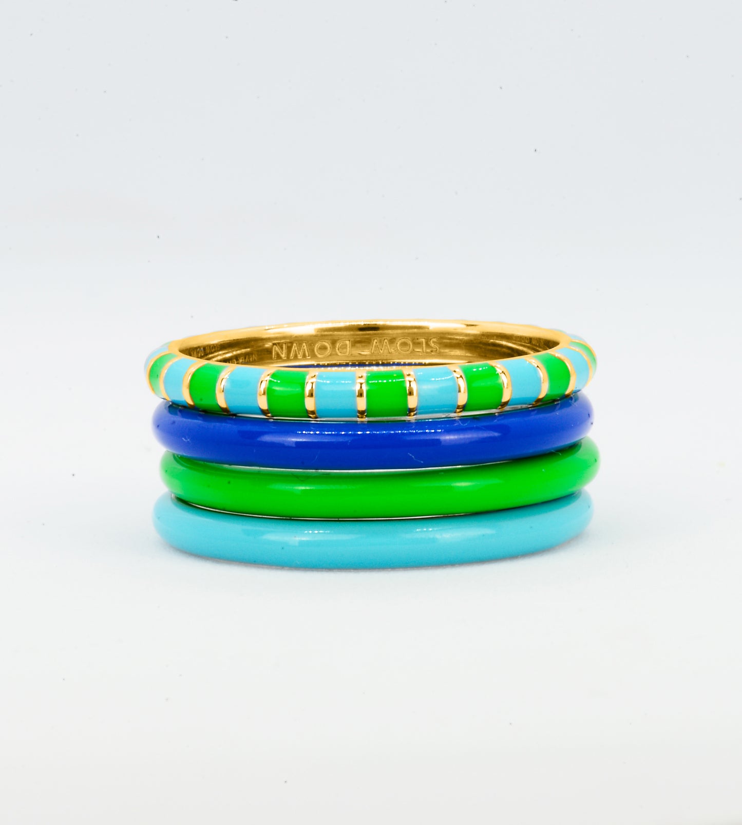 GOLD GONE FISHING RING STACK