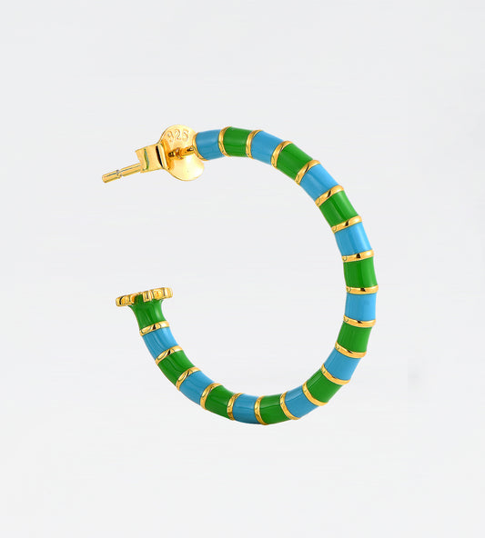 GOLD GREEN & CELESTE EARRING
