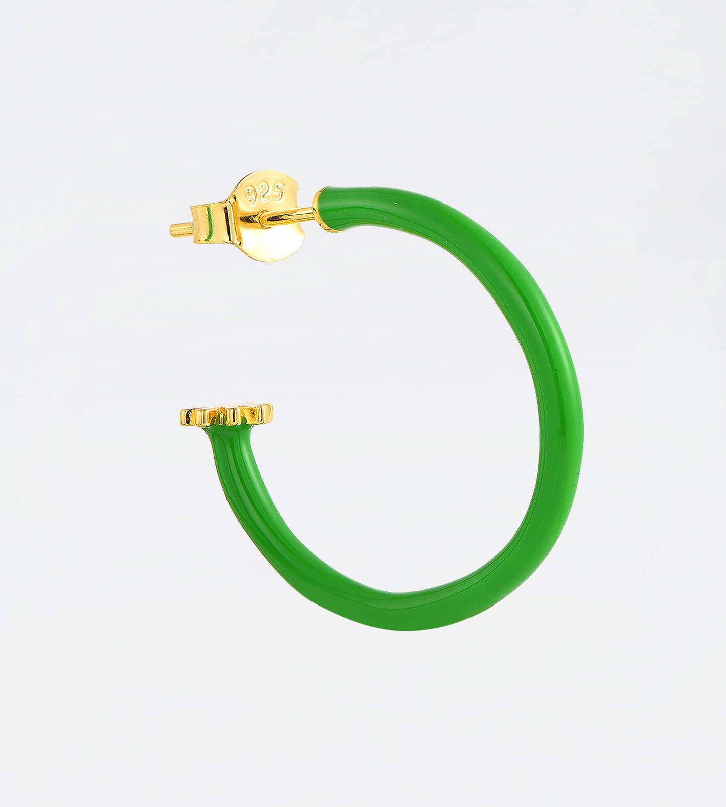 GOLD GREEN EARRING